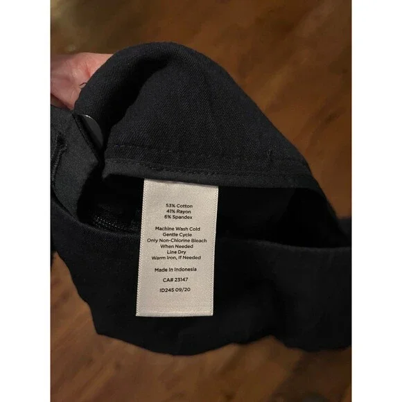 Talbots Chatham Ankle Pants 6 Navy Blue, Flat Front, Side Zip, Career - Picture 4 of 4